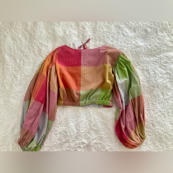 NWT Rujuta Sheth XS Elizabeth top Jupiter Chex - Picture 5 of 8